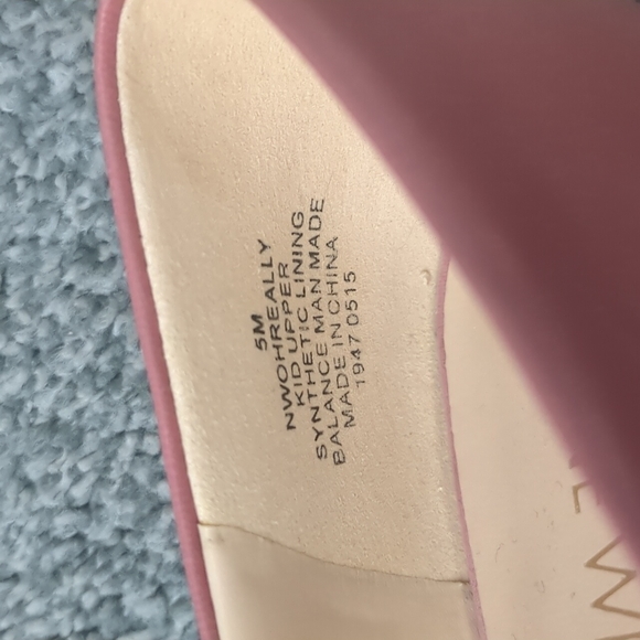Nine West pink pointy toe leather flats - Picture 3 of 4